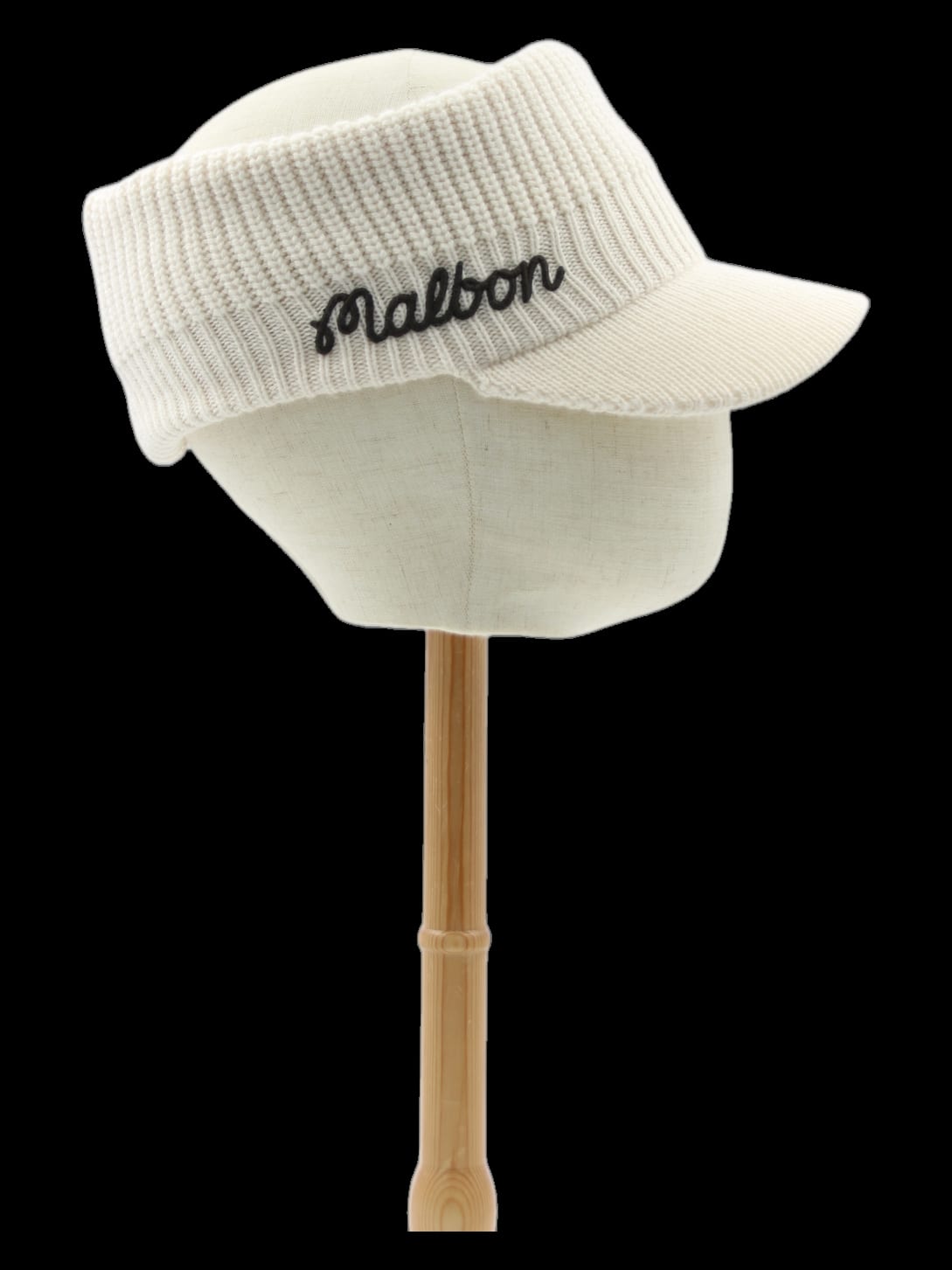 아이보리 니트 로고 썬바이저