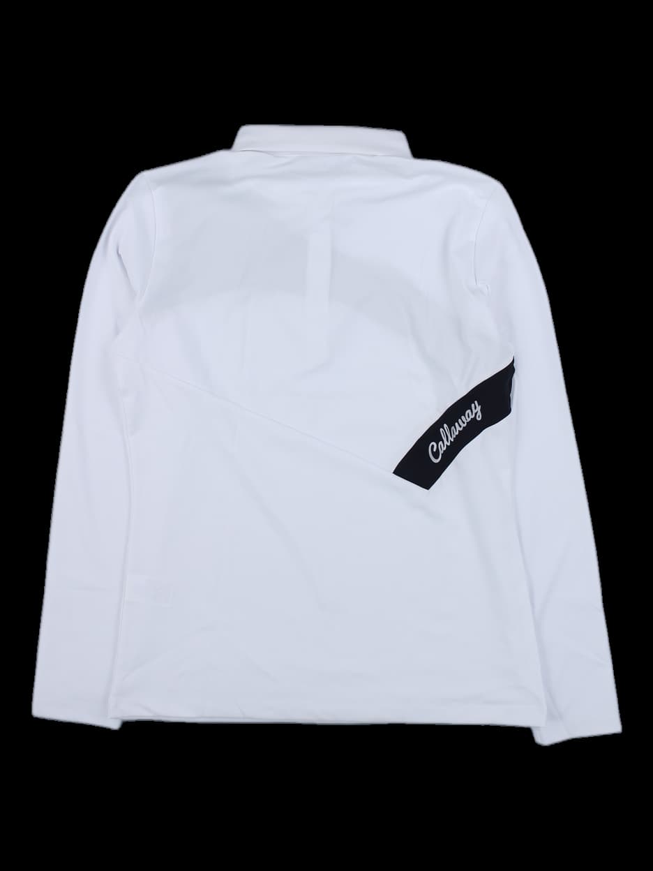 캘러웨이 여성 긴팔 카라티셔츠 (화이트/블랙 배색)