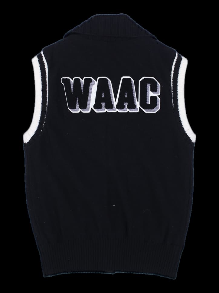 WAAC 블랙 니트 베스트