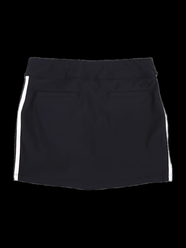 블랙 사이드 스트라이프 미니 스커트