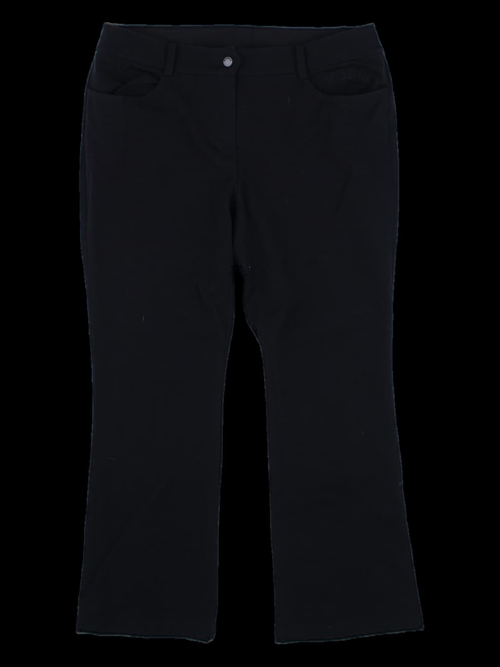 블랙 세미 부츠컷 팬츠