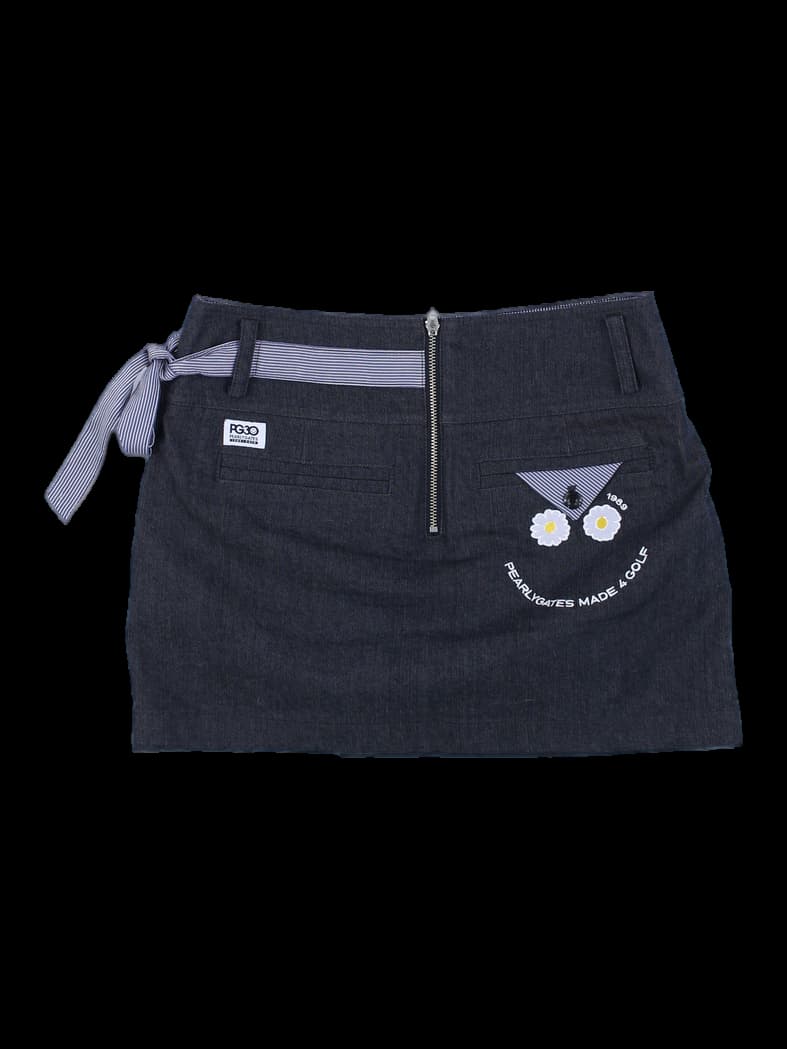 여성 스트라이프 리본 랩 큐롯 스커트