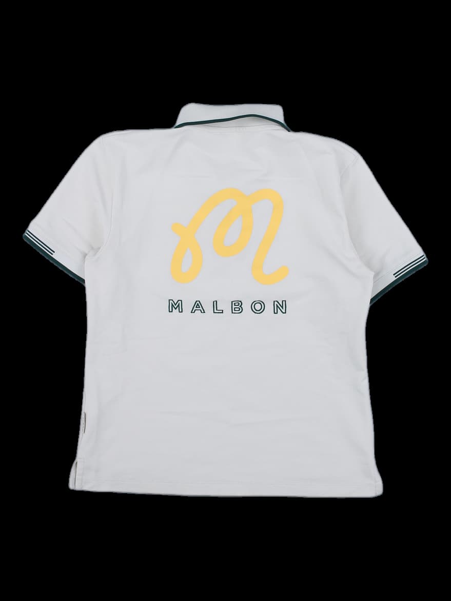 말본 골프 로고 배색 카라 반팔 티셔츠 (라이트 베이지)