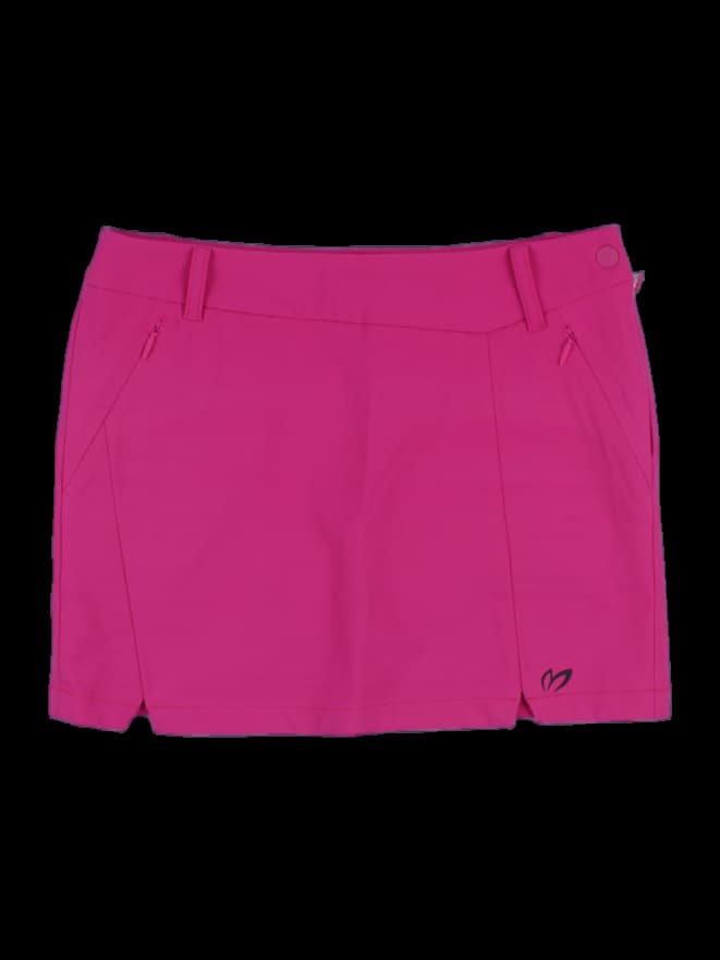 핑크 솔리드 로고 포인트 스커트