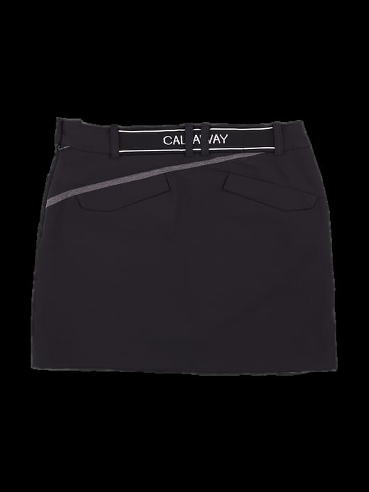 블랙 플리츠 믹스 미니스커트