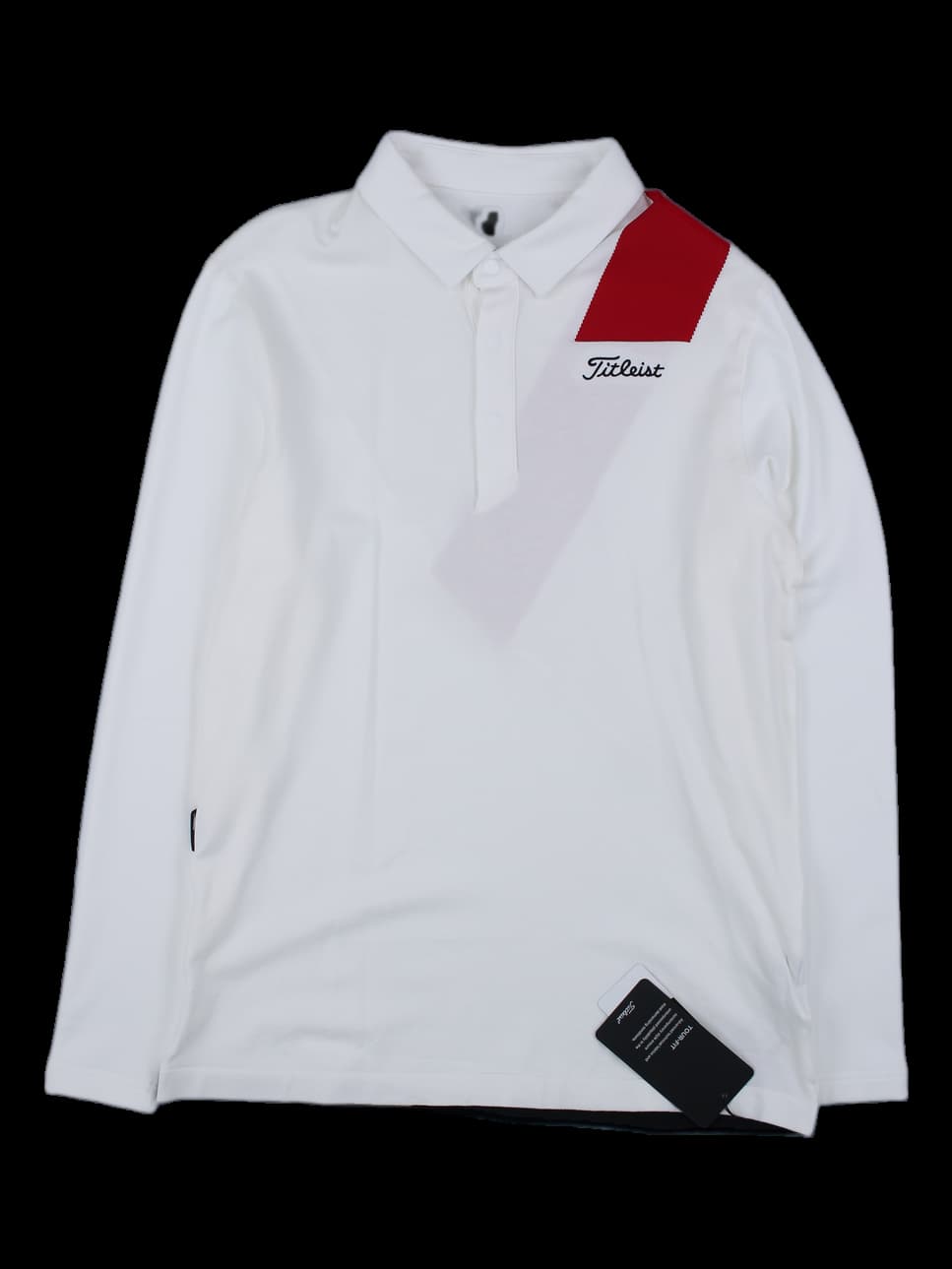 타이틀리스트 화이트 배색 롱슬리브 카라티