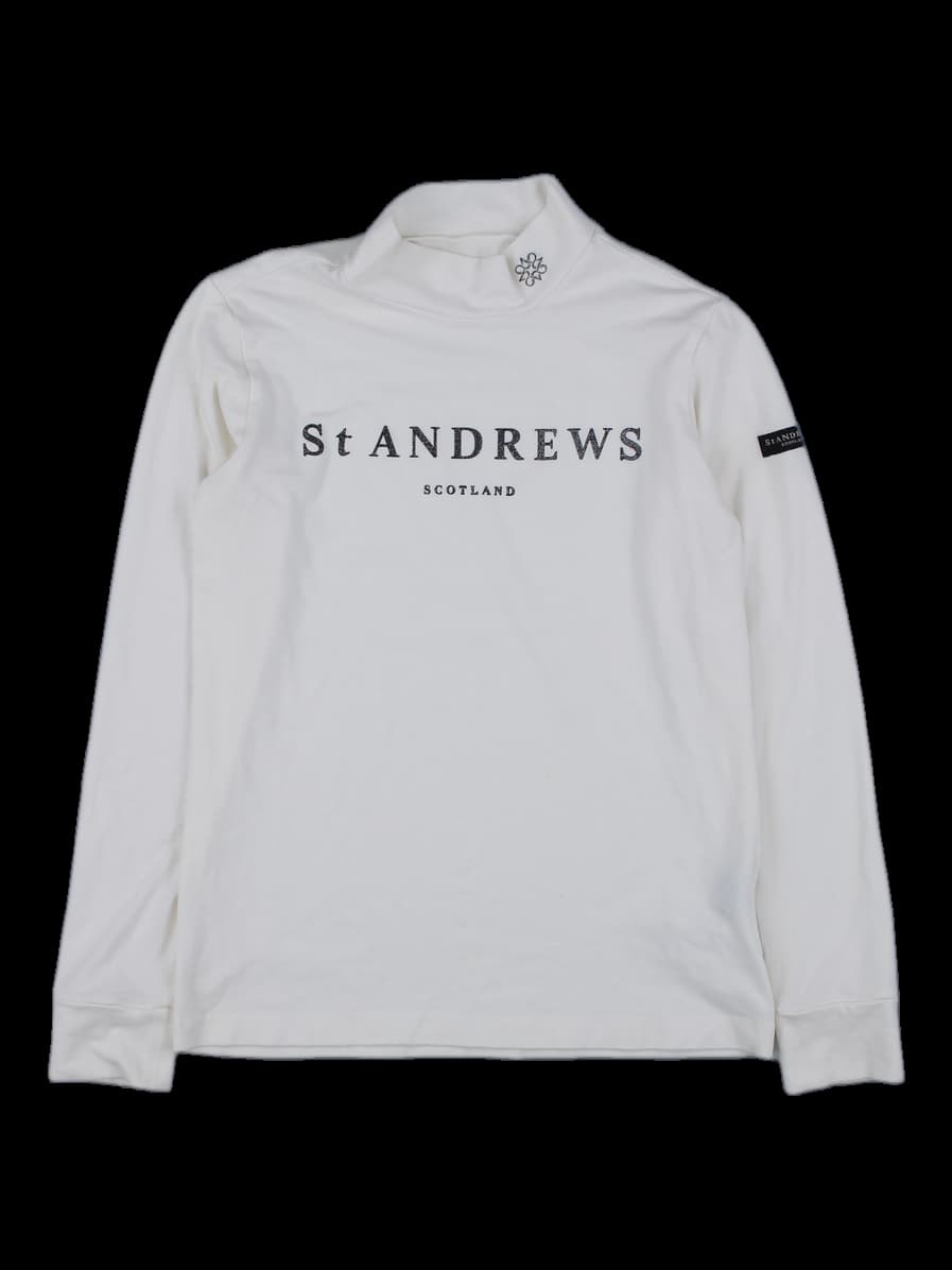 세인트앤드류스 아이보리 모크넥 긴팔 티셔츠