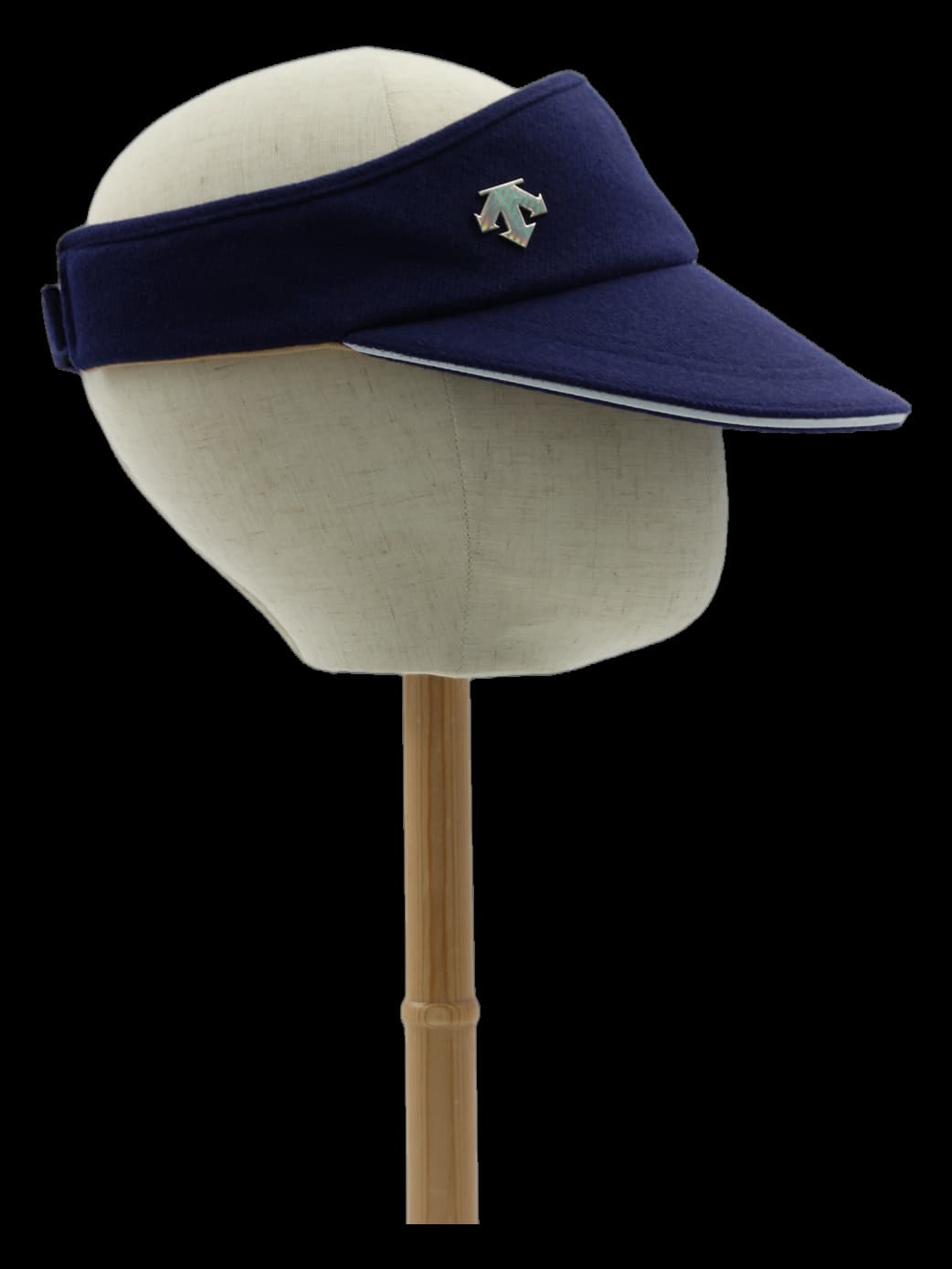 데상트 네이비 썬바이저 골프 모자