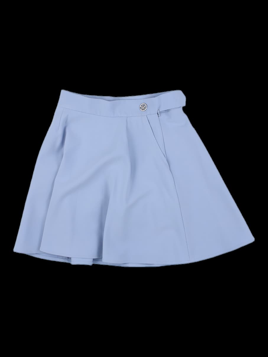 스카이블루 A라인 플리츠 스커트