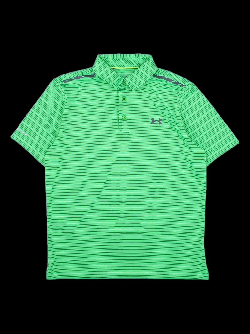 언더아머 남성 스트라이프 반팔 카라티 그린