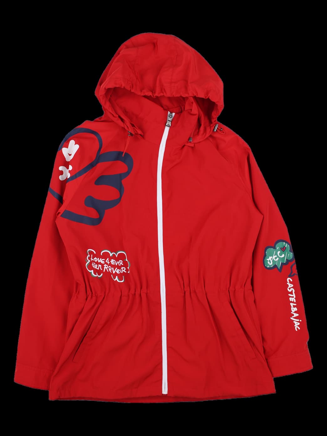 까스텔바작 여성 그래픽 후드 바람막이 점퍼