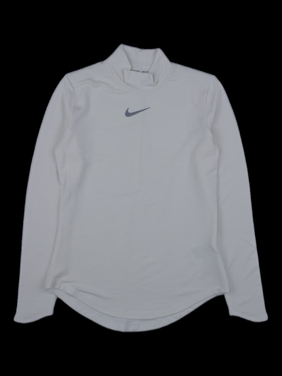 나이키 아이보리 롱슬리브 모크넥 티셔츠