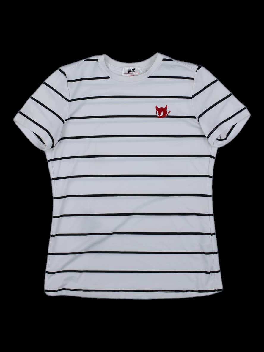 WAAC 여성 스트라이프 반팔 티셔츠