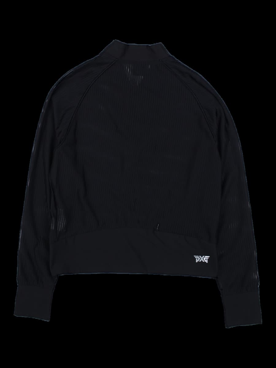 블랙 메쉬 집업 점퍼