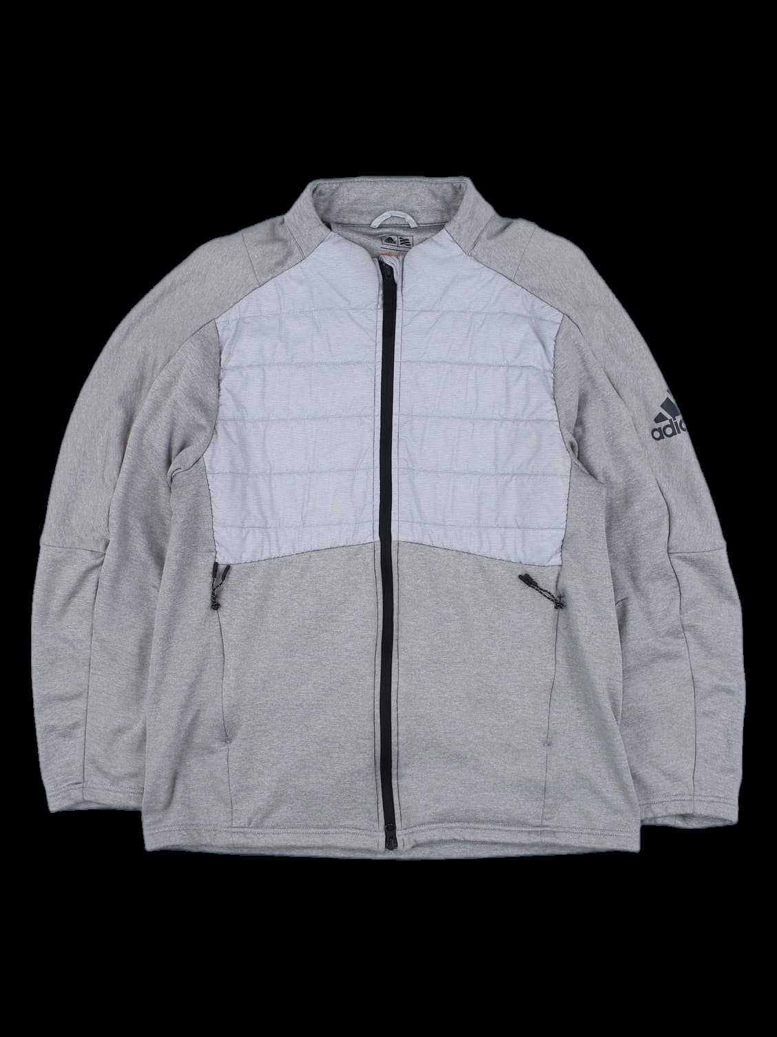 아디다스 남성 그레이 하이브리드 지퍼 자켓
