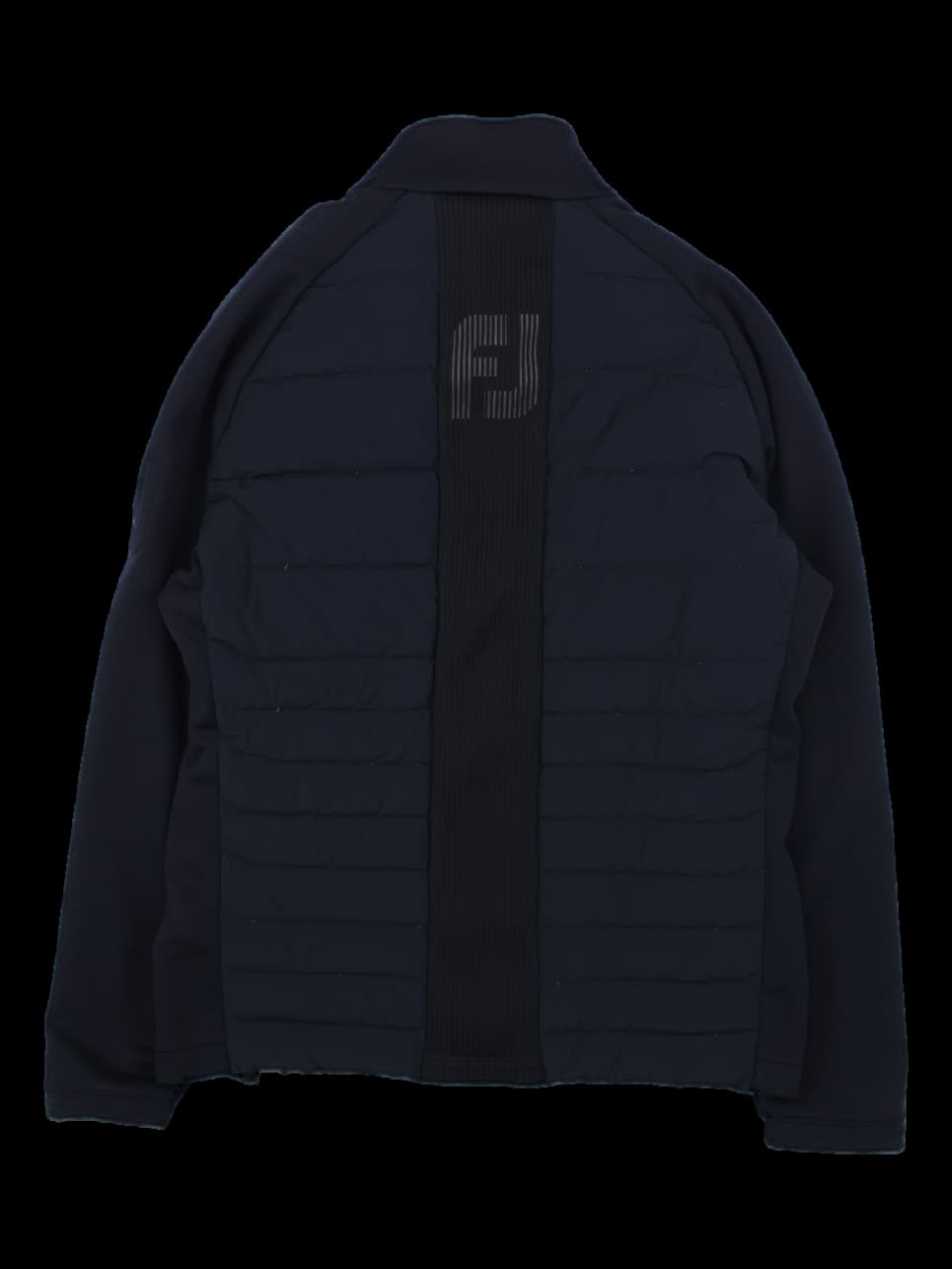 블랙 퀼팅 하이브리드 점퍼