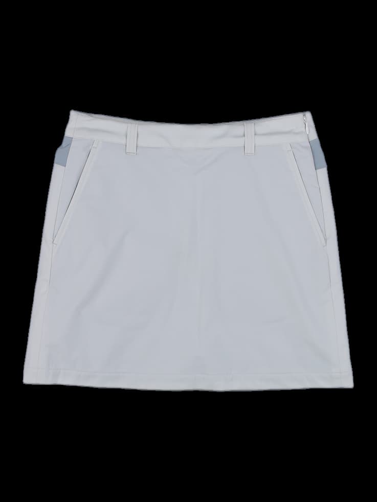 연베이지 컬러 블록 큐롯 스커트