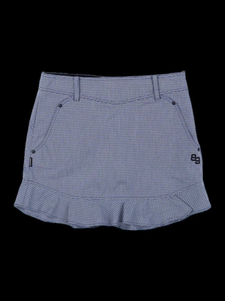 여성 체크 패턴 프릴 골프 스커트