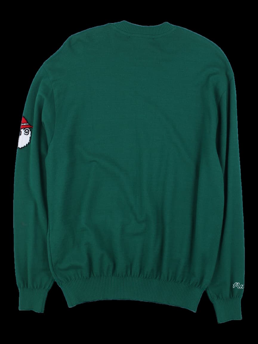 그린 레터링 니트