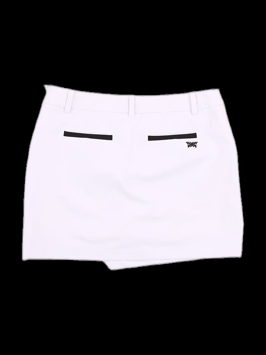 화이트 블랙 배색 포인트 큐롯 스커트