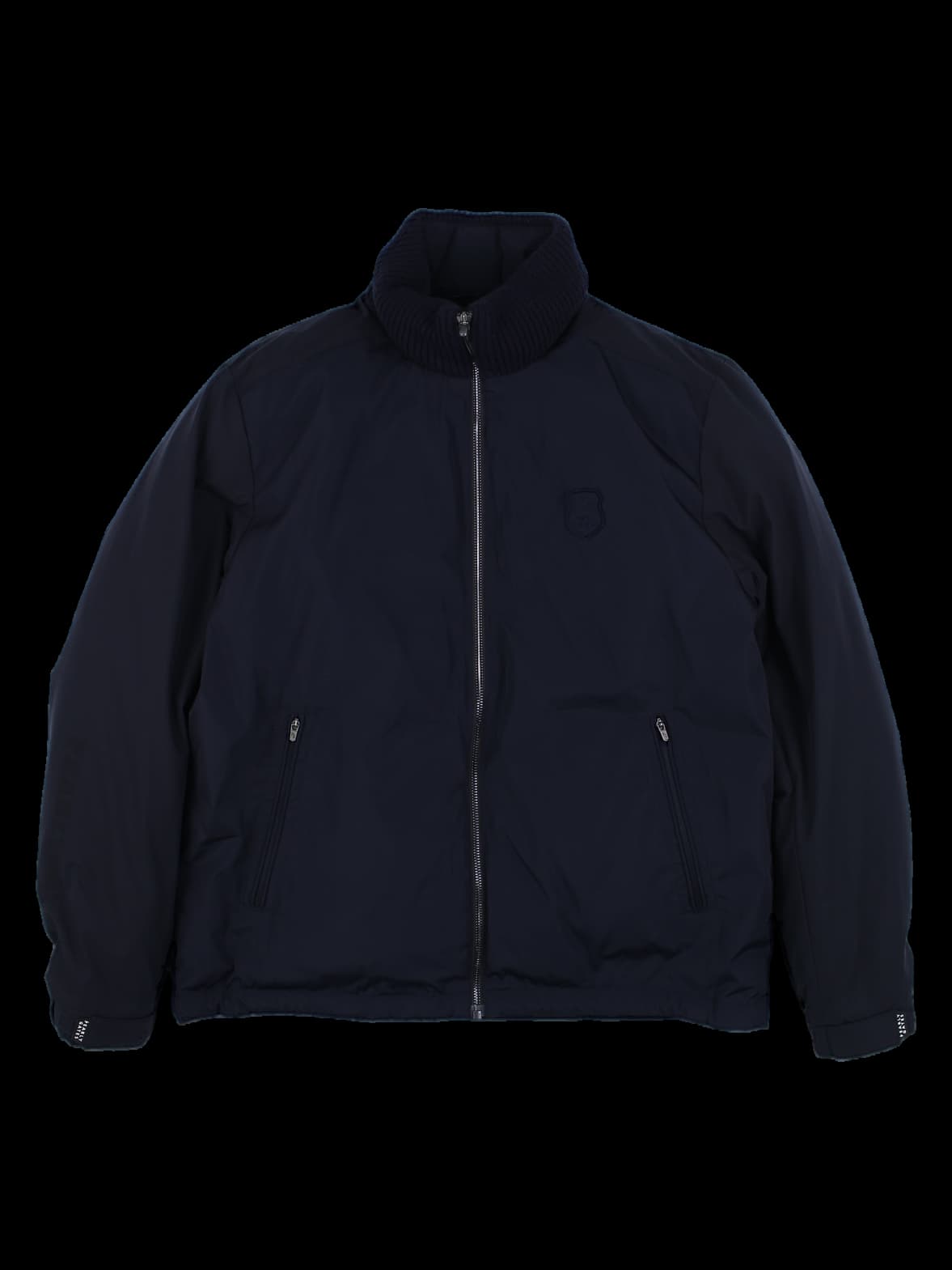 네이비 하이넥 패딩 점퍼