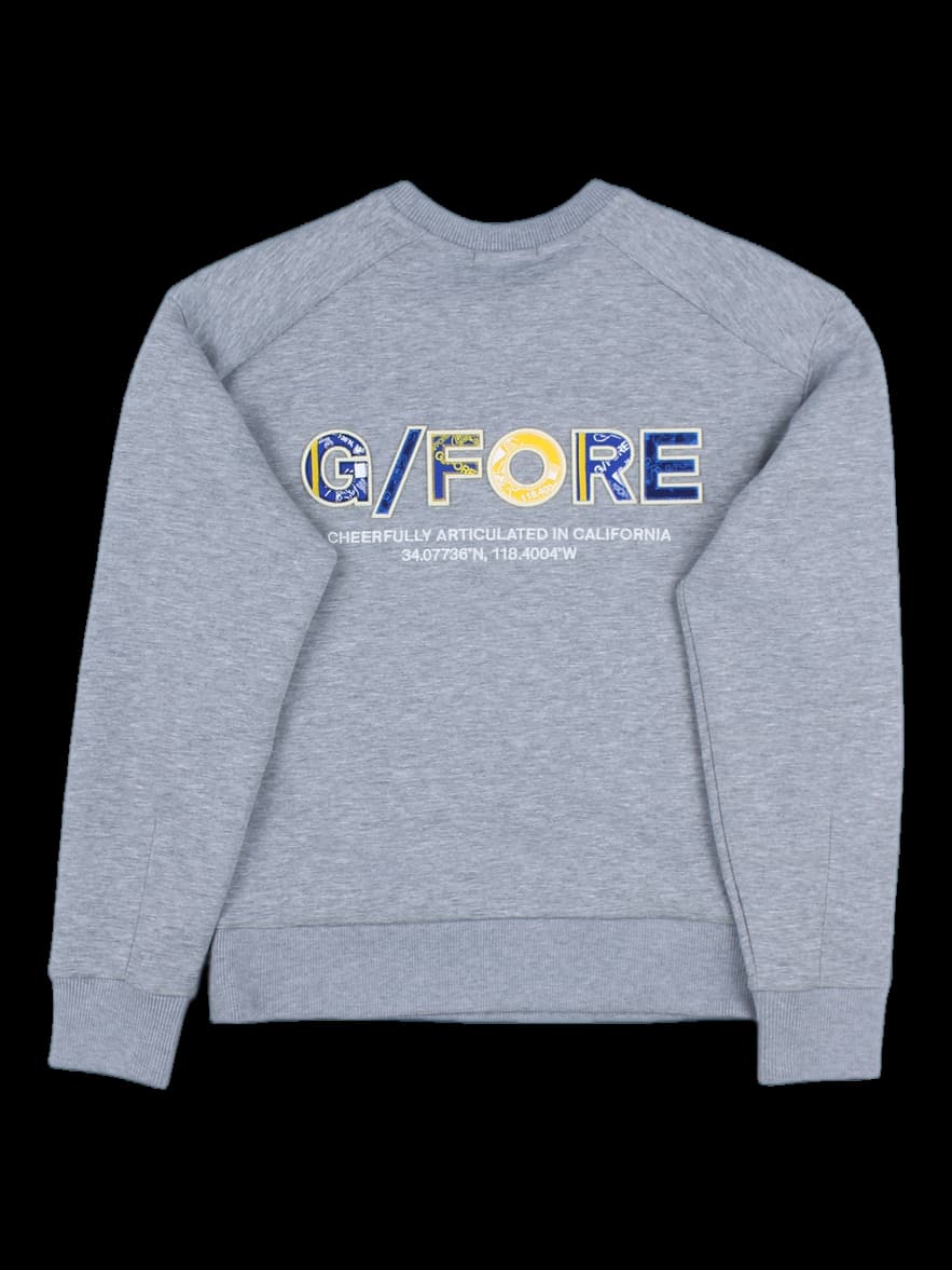 그레이 그래픽 백 로고 맨투맨