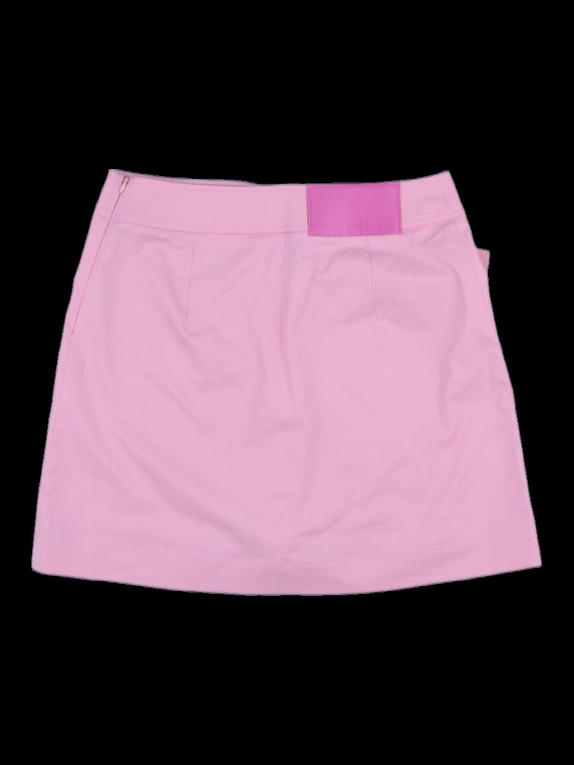 핑크 버튼 디테일 카고 스커트