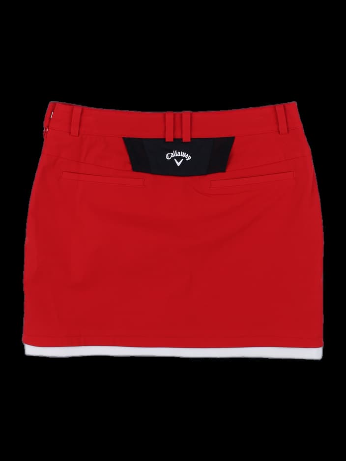 여성용 레드 테니스 스커트 팬츠