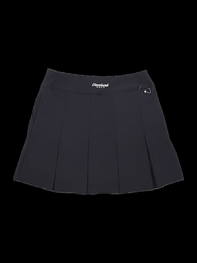 블랙 플리츠 큐롯 스커트 팬츠