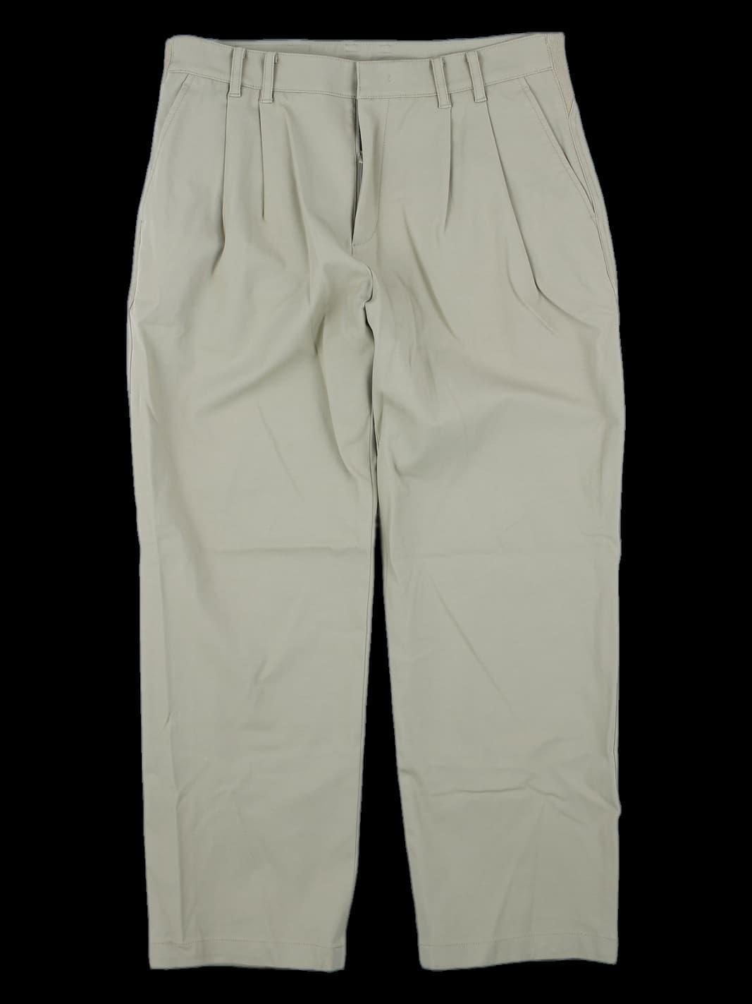 베이지 원턱 치노 팬츠