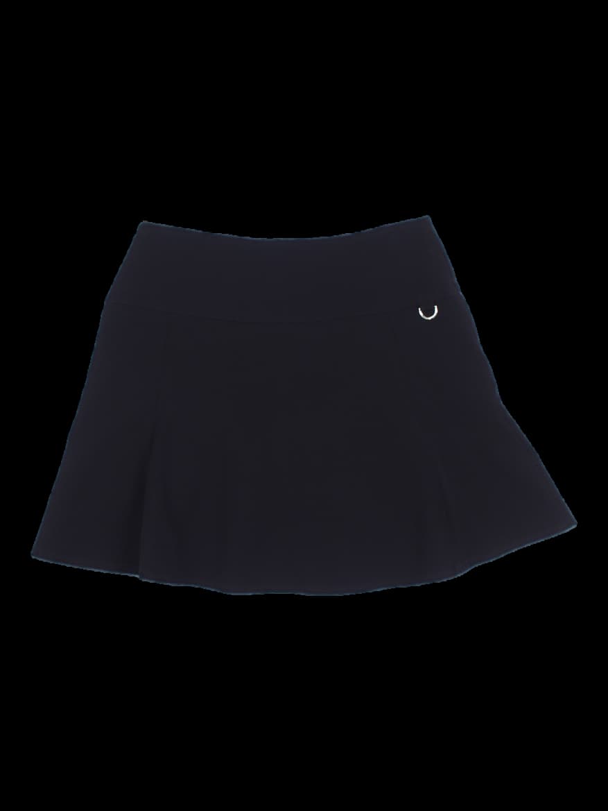 블랙 플리츠 미니 스커트