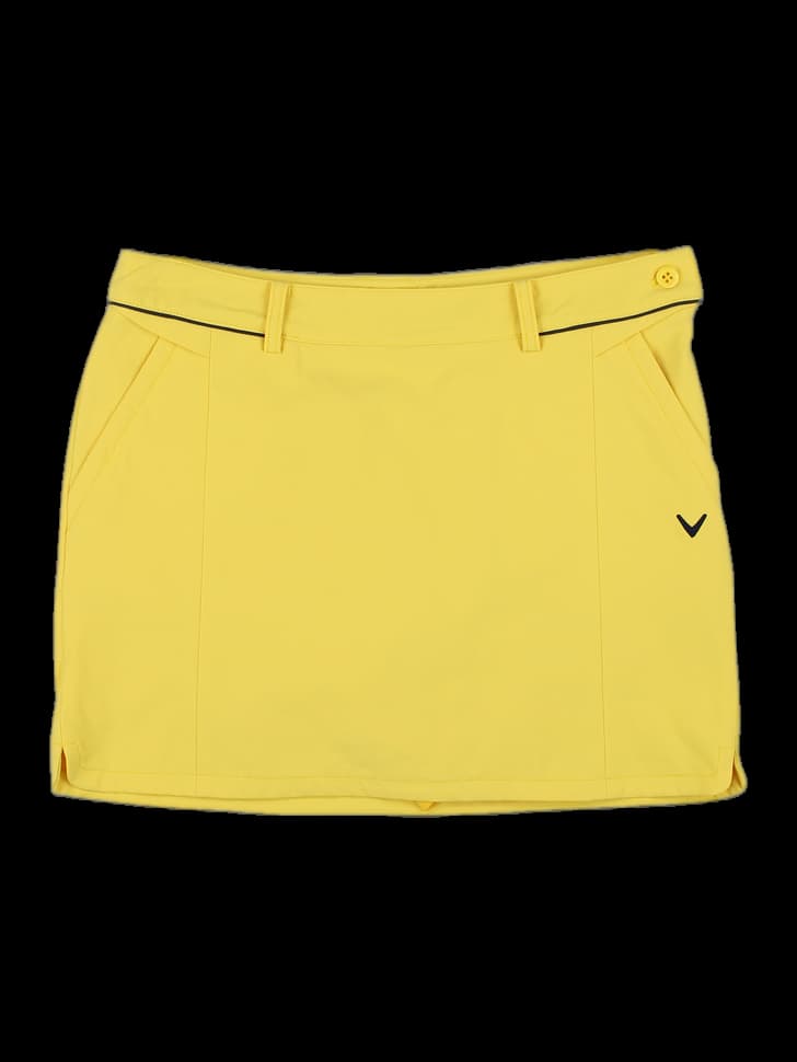옐로우 A라인 미니 스커트