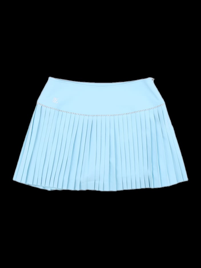 스카이블루 플리츠 큐롯 스커트