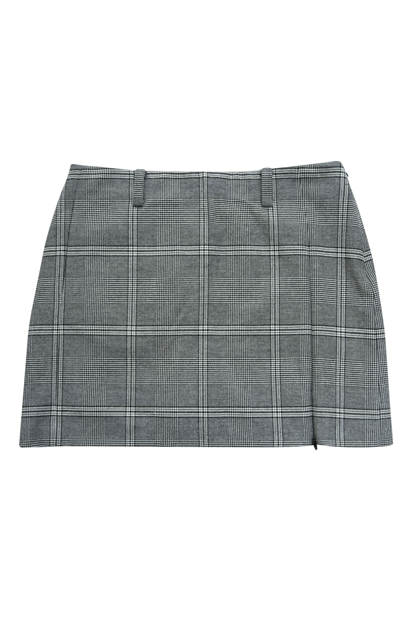 체크 H라인 스커트