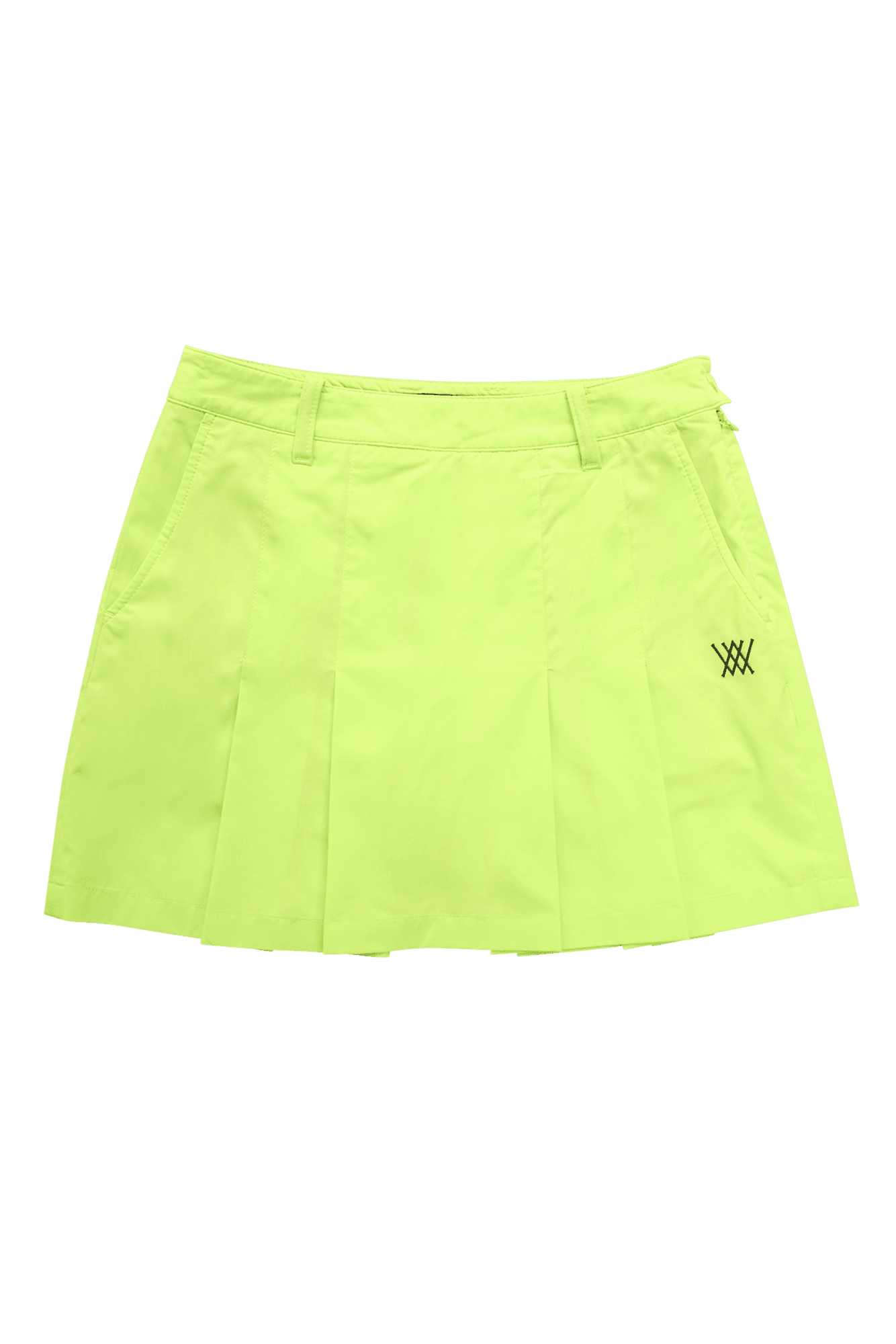 실리콘 로고 플리츠 스커트