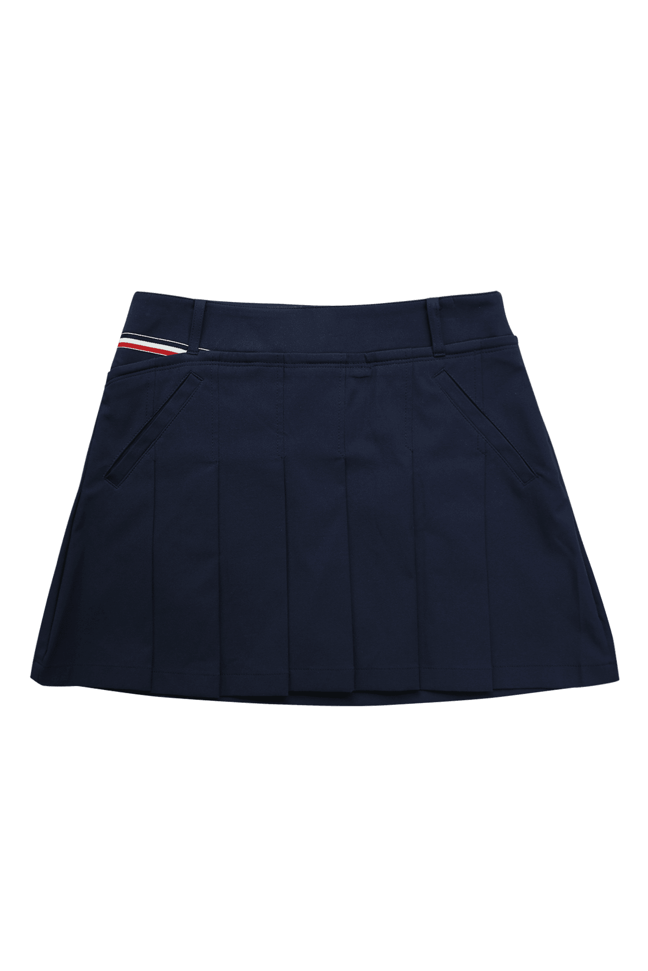 오비 포인트 플리츠 큐롯 스커트