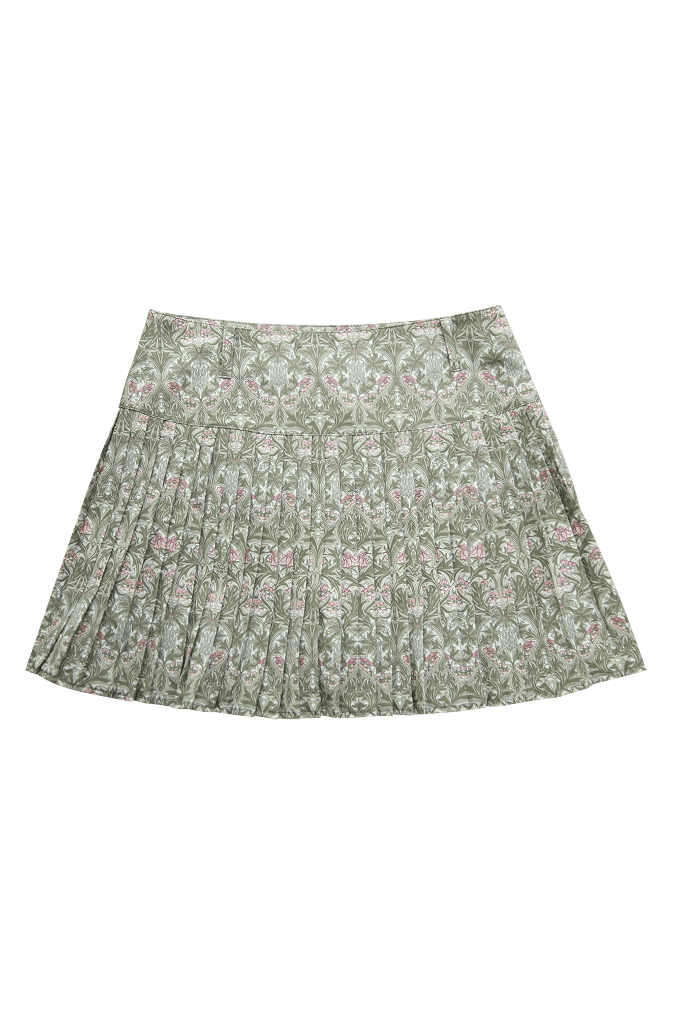 패턴 플리츠 큐롯 스커트