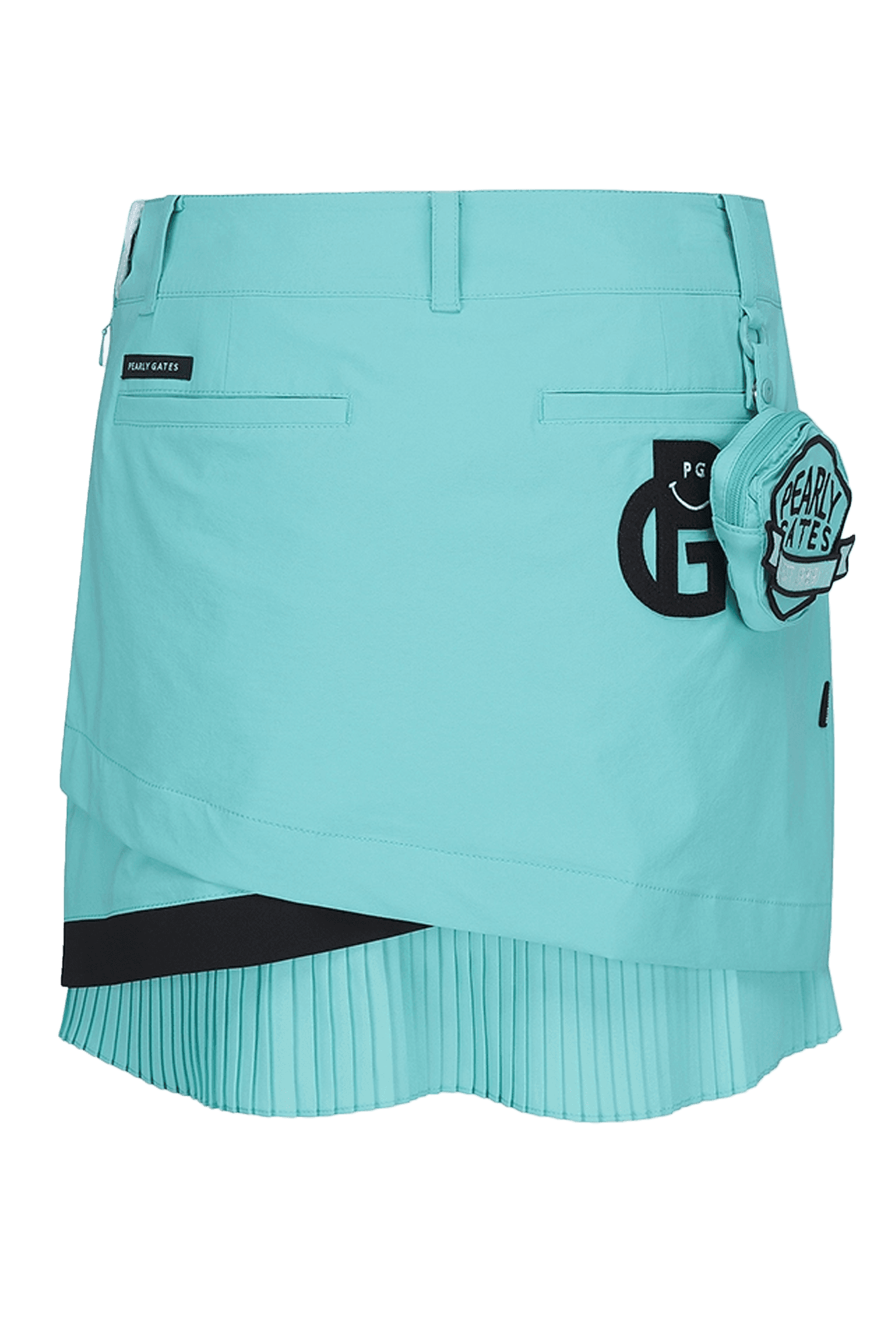 미니 포켓 로고 포인트 플리츠 큐롯 스커트