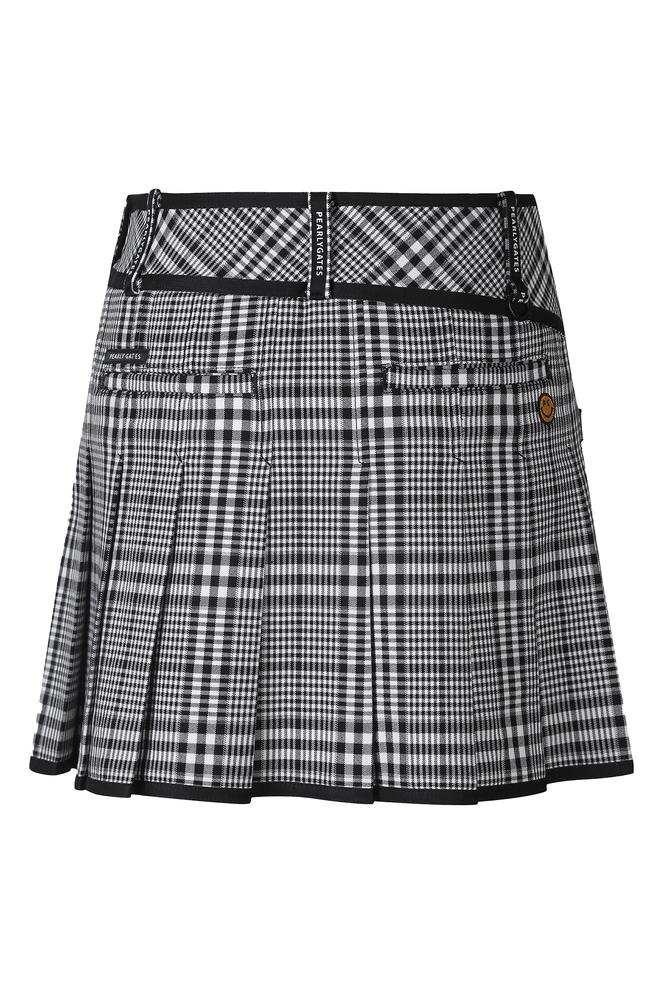 스마일 패턴 플리츠 큐롯 스커트