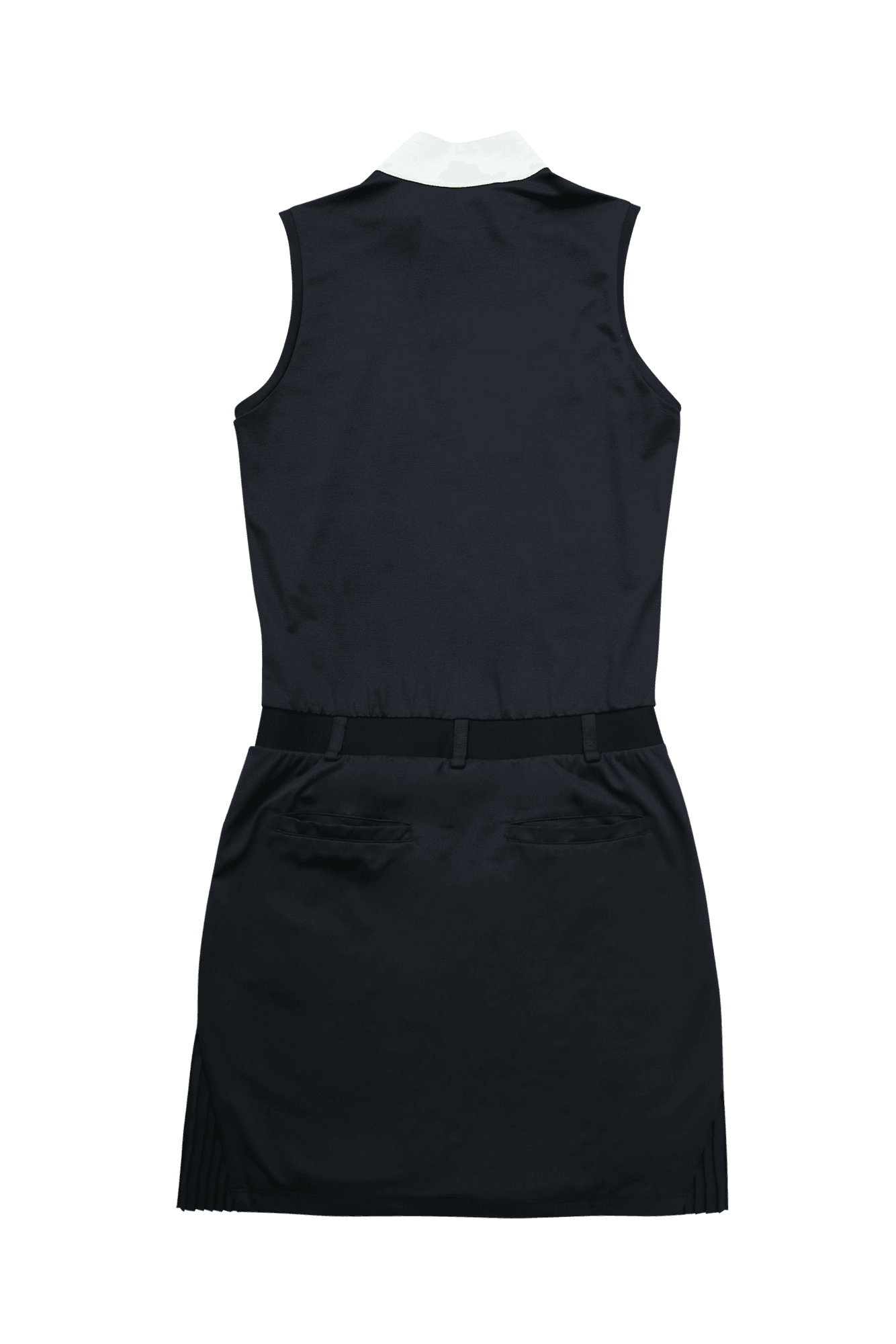 아코디언 플리츠 포인트 원피스