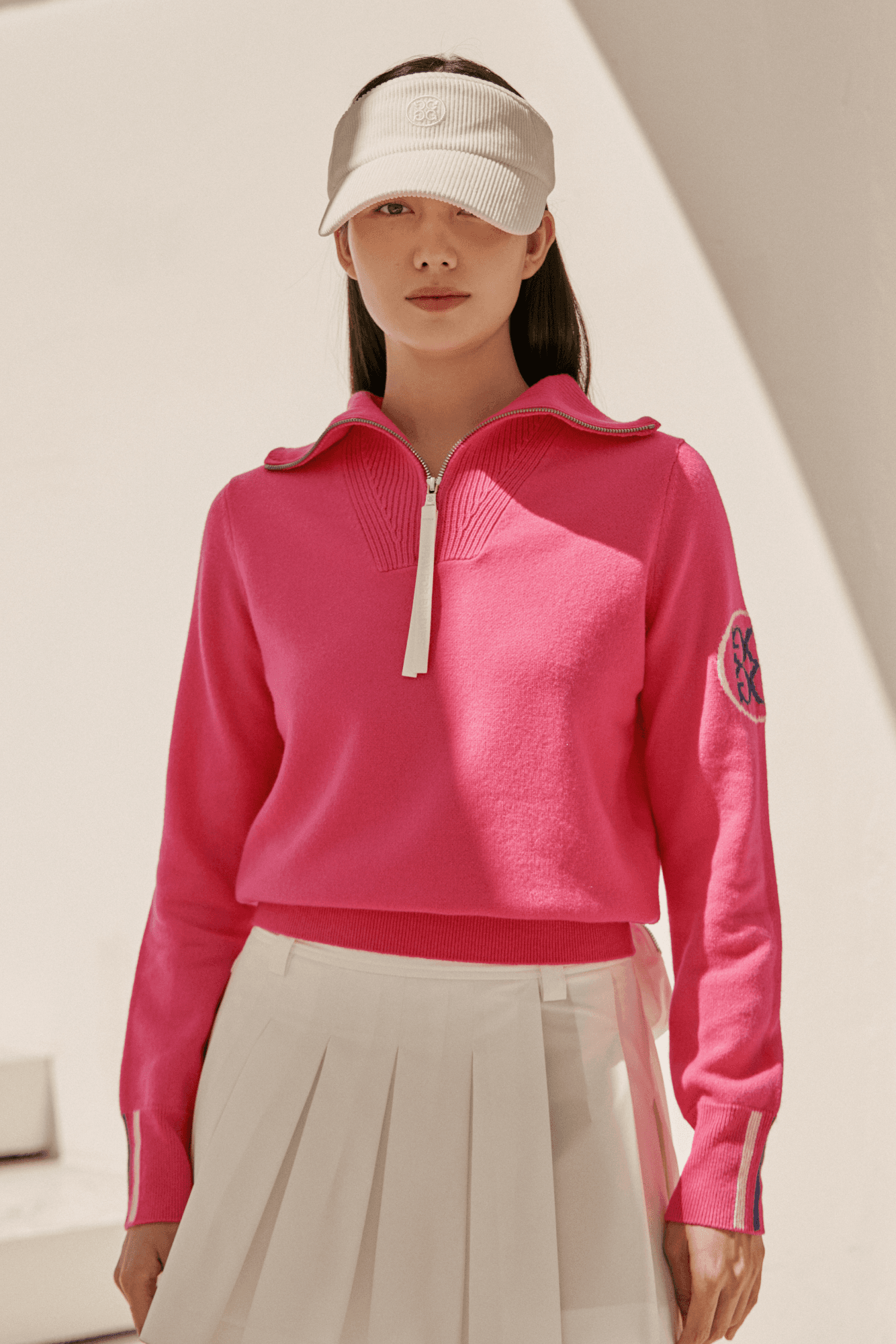 울 캐시미어 하프 반집업