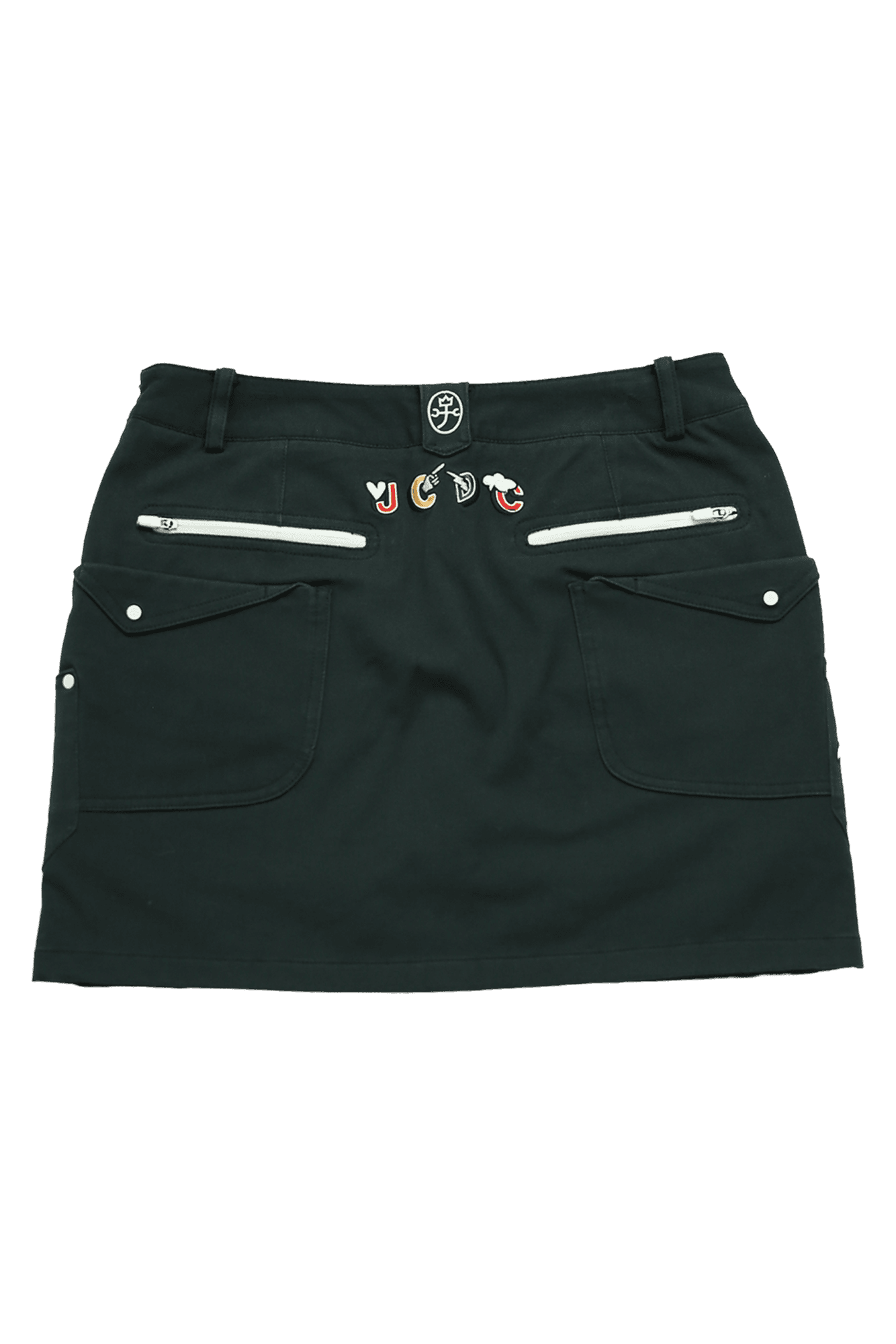 자수 포인트 스커트