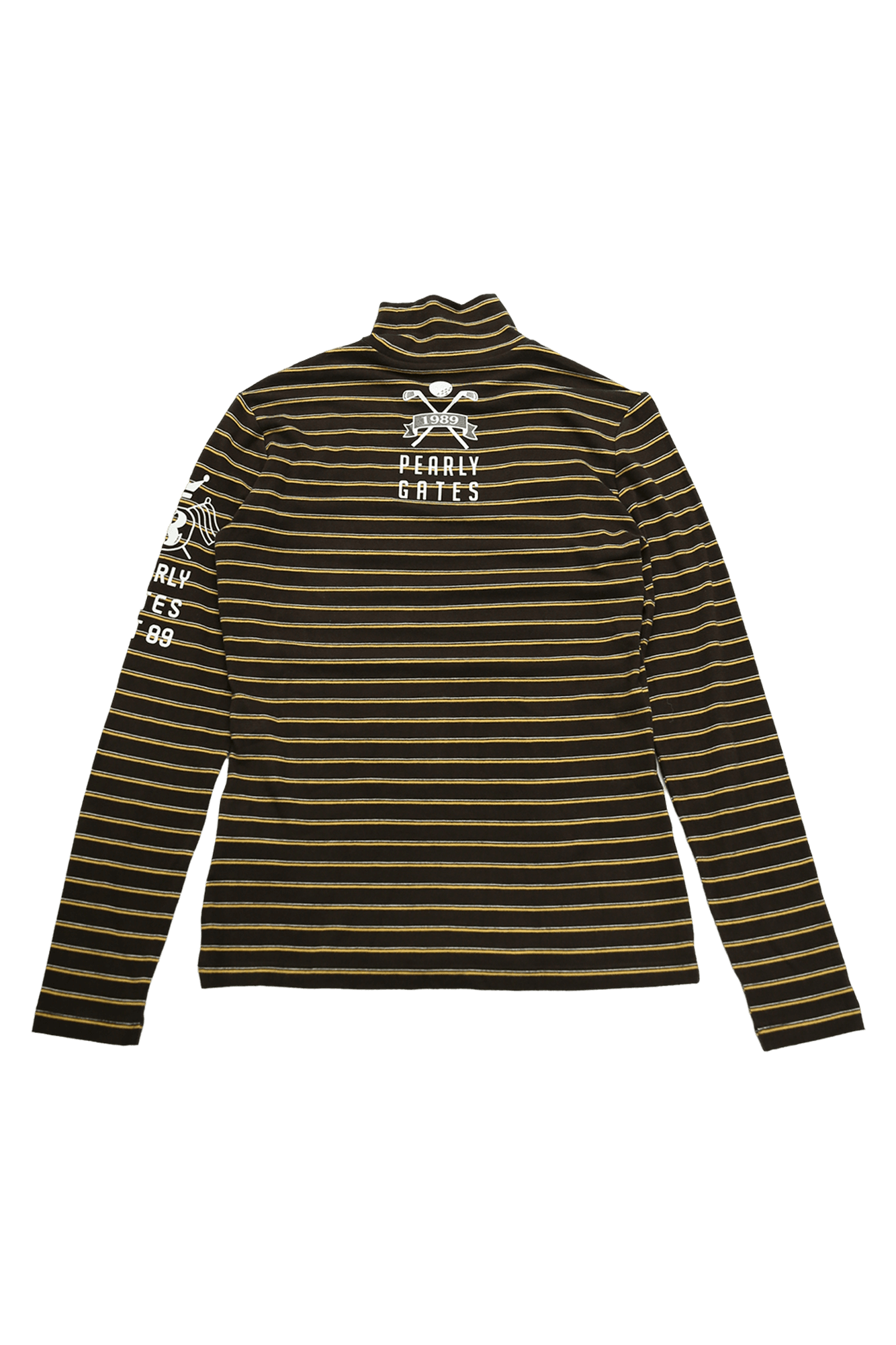 스트라이프 로고 하이넥 긴팔티