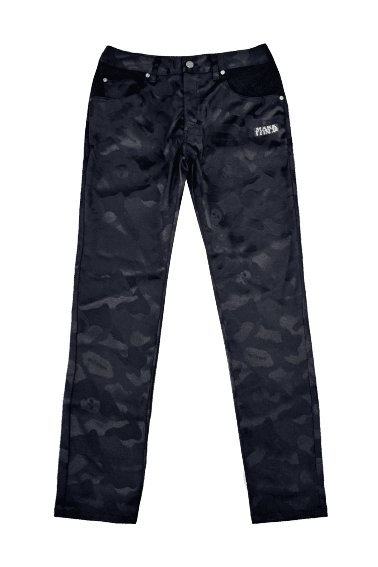 카모플라주 패턴 자카드 롱 팬츠