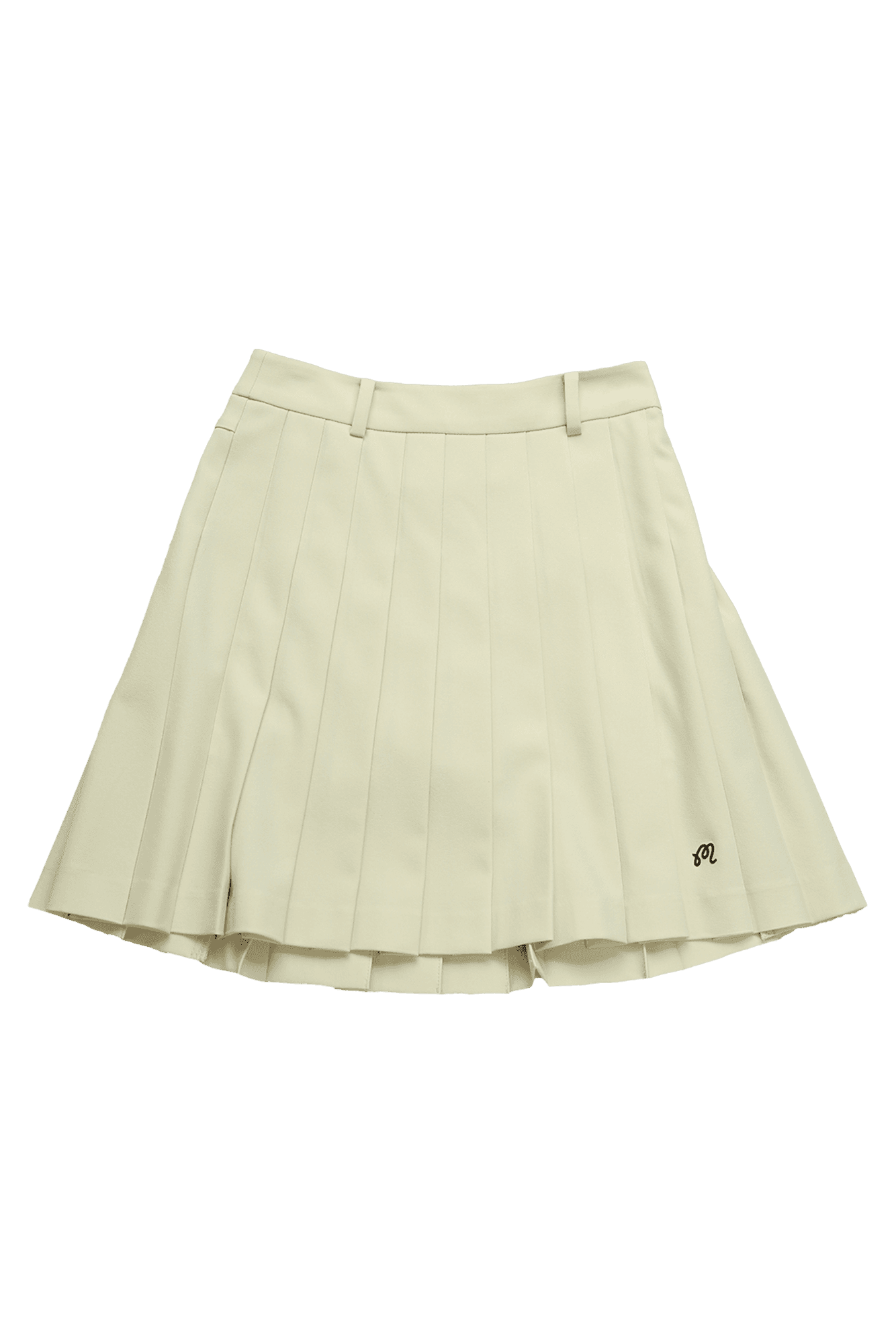 베이직 플리츠 크림 스커트