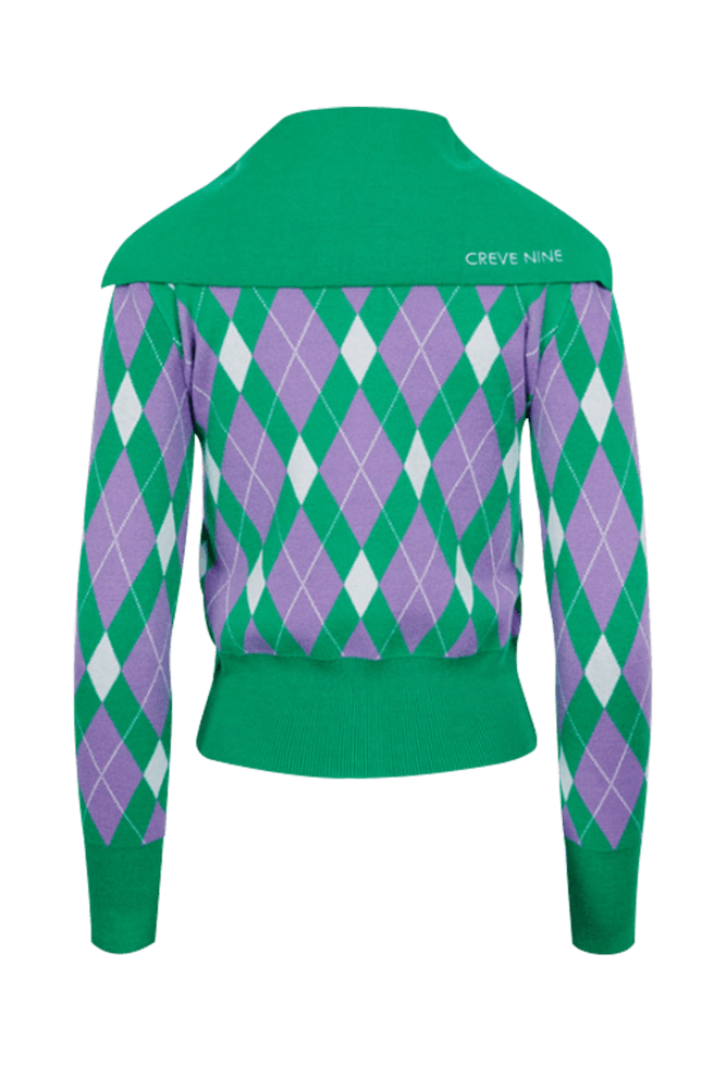 아가일 패턴 포인트 가디건