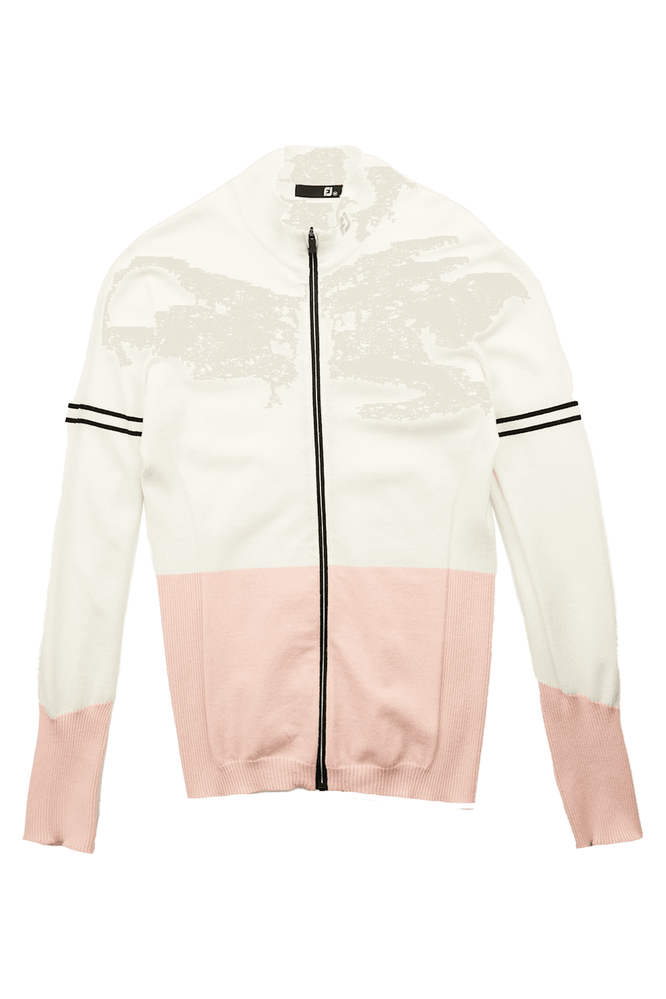 하프 블럭 니트 집업