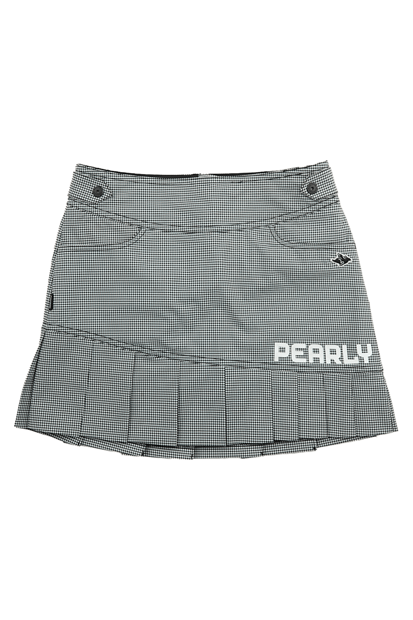 밑단 사선 플리츠 스커트