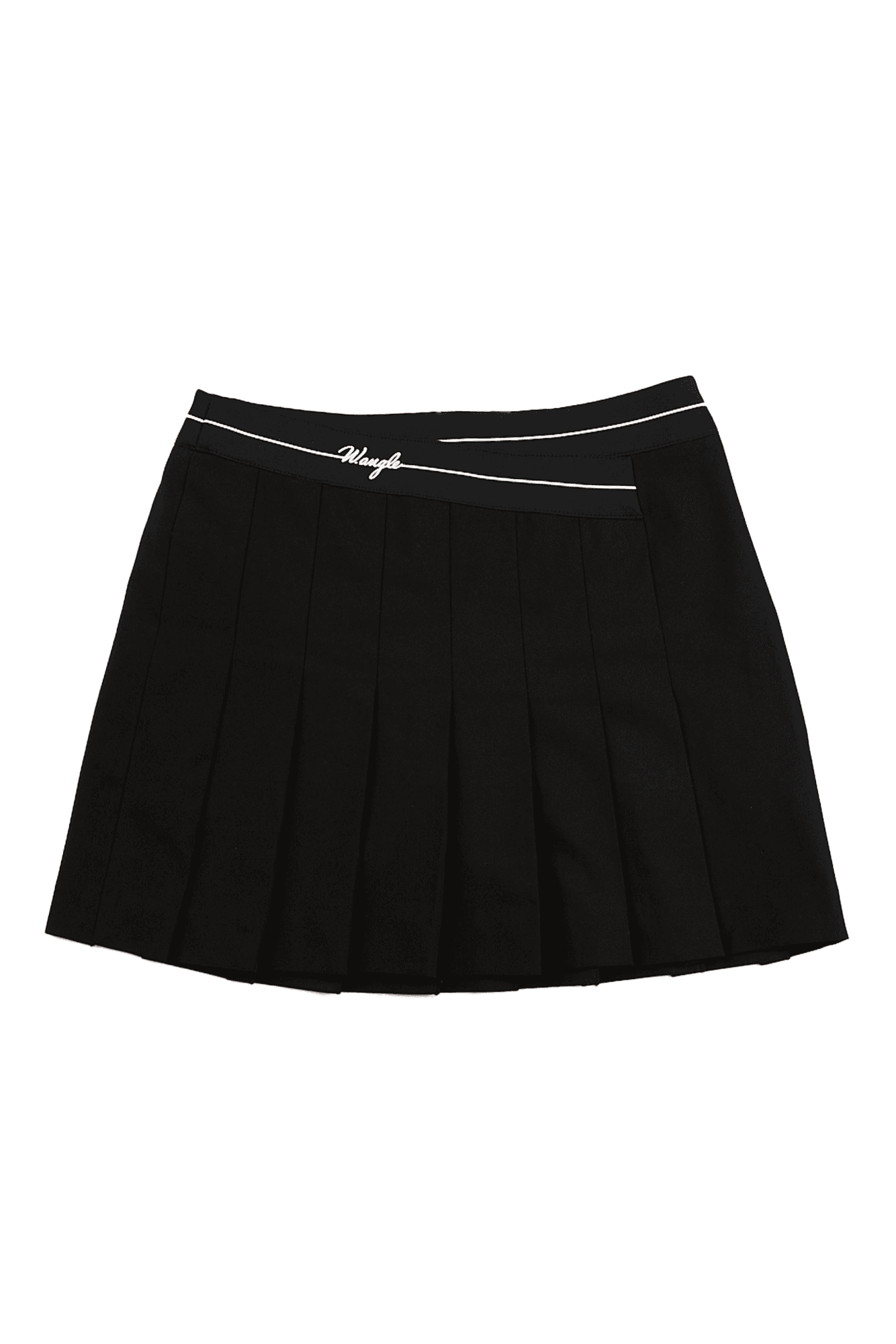 로고 밴딩 플리츠 스커트
