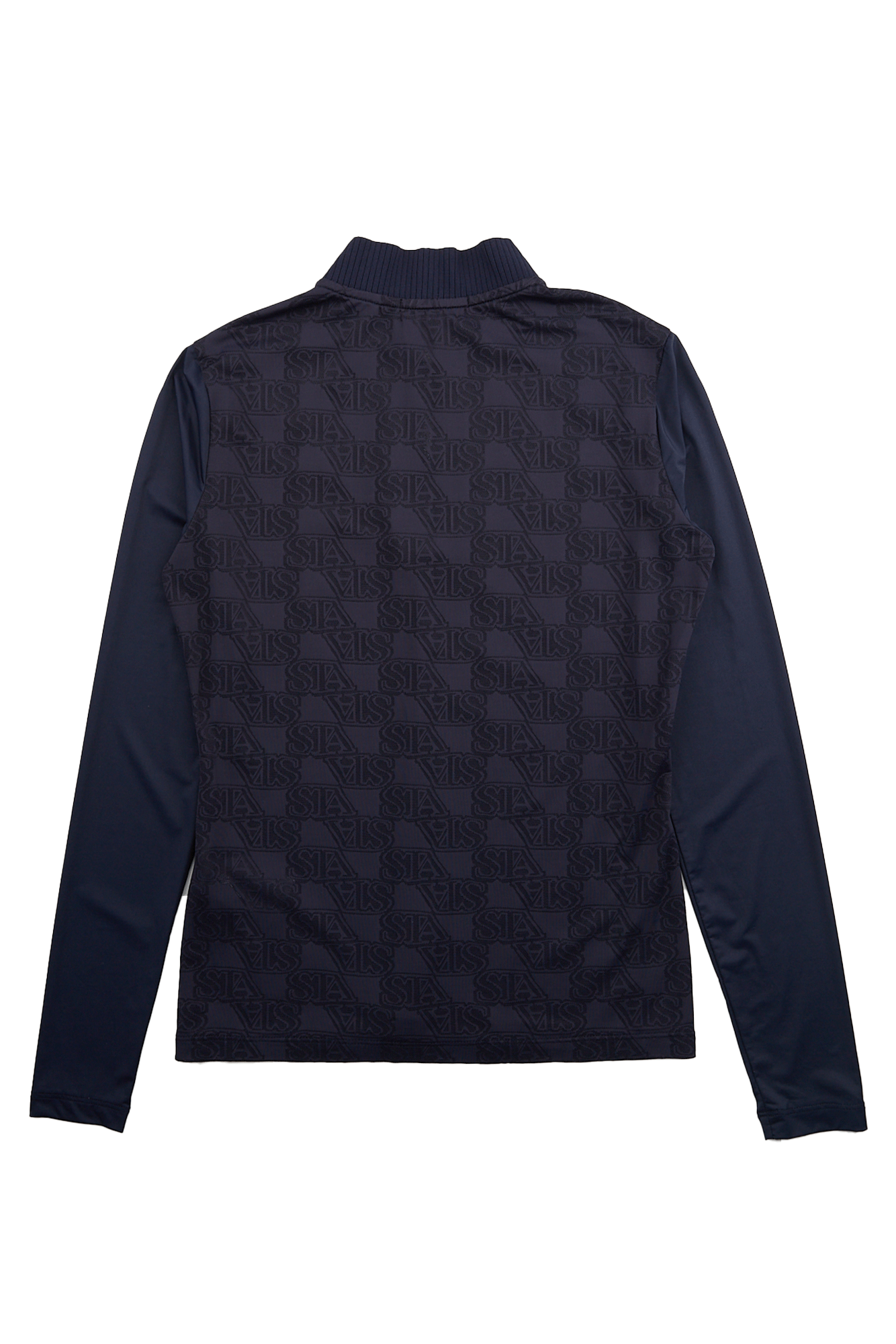 여성 STA 자가드 메쉬 냉감 소매 하프 집업